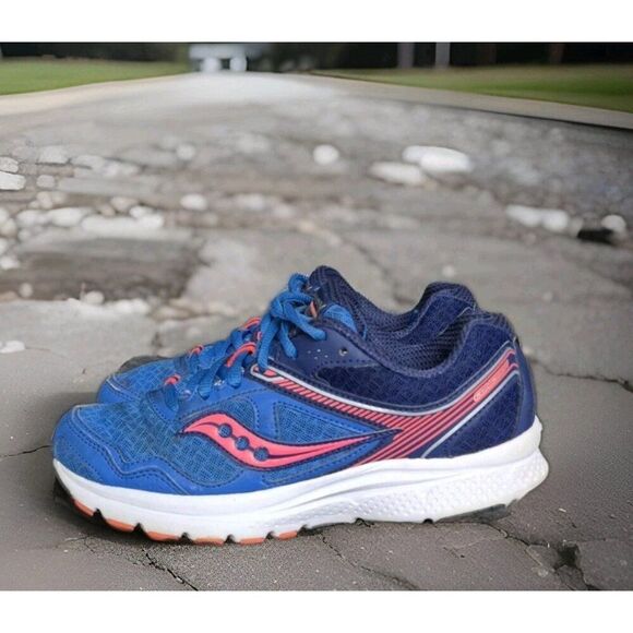 Saucony Cohesion 10 Athletic Running Shoes Women's Size 8 Blue/Pink - Picture 1 of 8